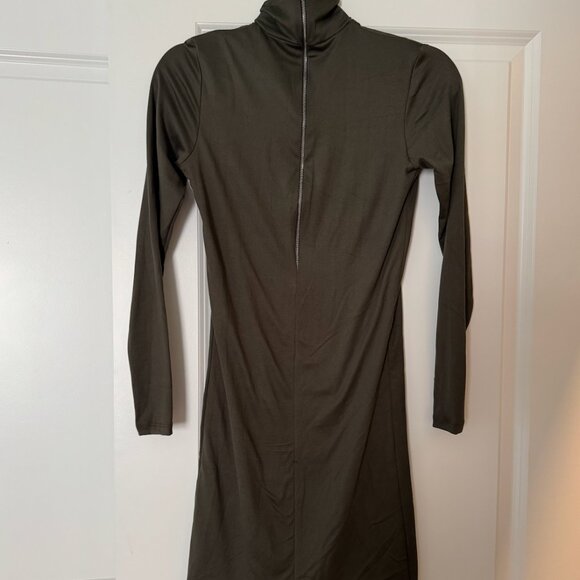 Bumpsuit Maternity Green S Turtleneck Dress - Picture 2 of 2